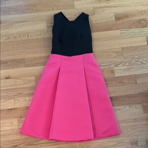 Kate Spade Chic color blocked Black and Pink Sleeveless Dress